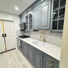 Galley Kitchen Transformation Using Barn Doors in Astoria, Queens 5